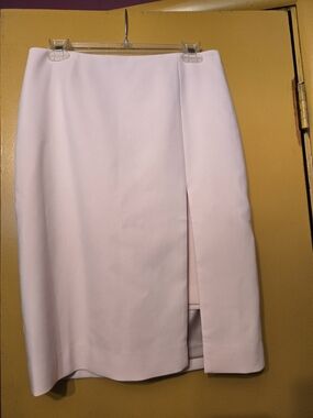 White House Black Market Pale Pink Pencil Skirt with Front Slit